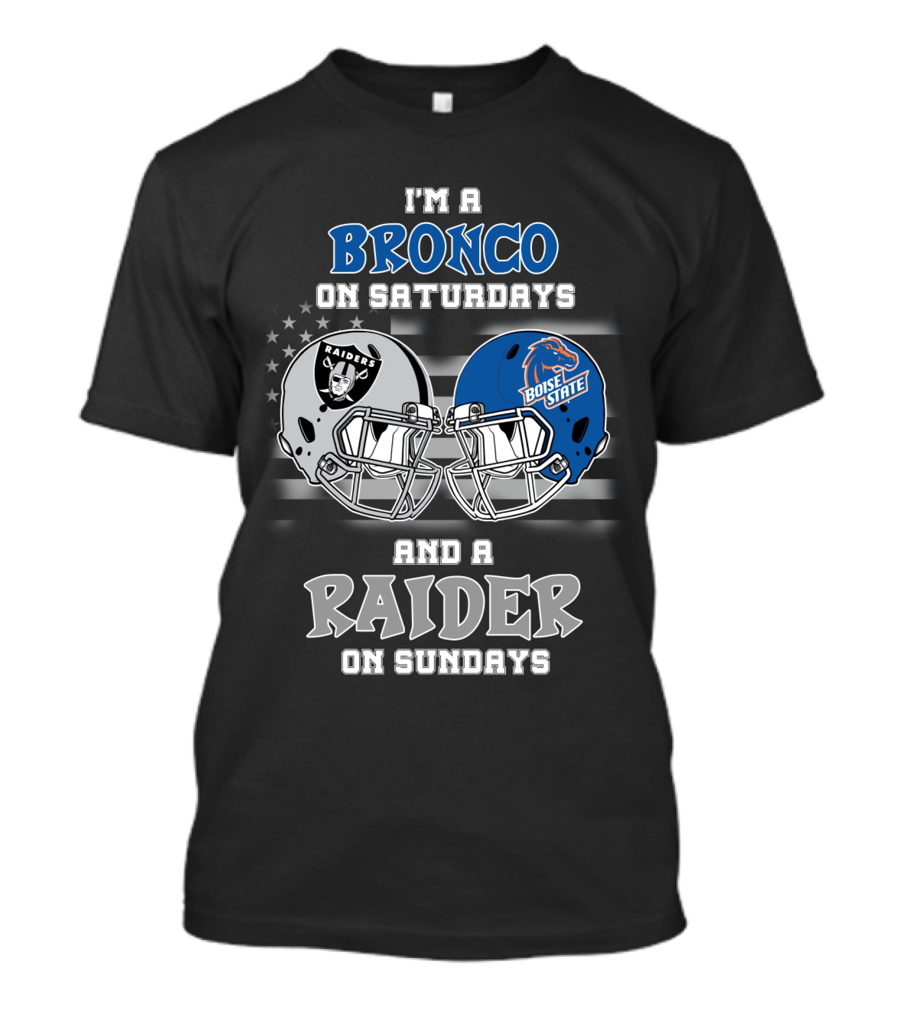 I'm A Bronco On Saturdays And A Raider On Sundays T-Shirt