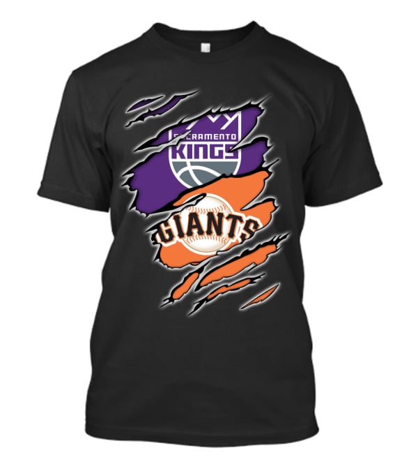 Sacramento Kings Giants Basketball Baseball Collaboration T-Shirt