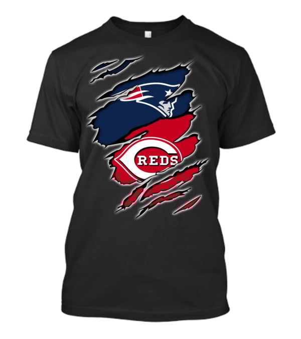Patriots And Cincinnati Reds Fan Collaboration T-Shirt