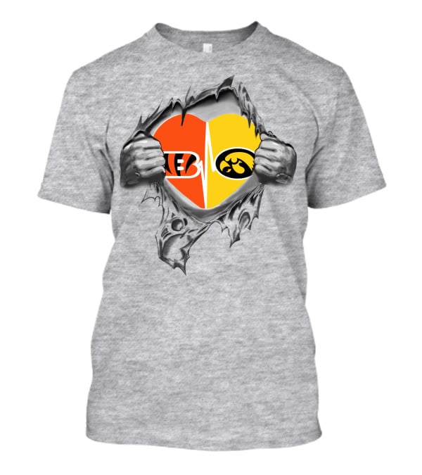 Hawkeyes Bengals Heartbeat T-Shirt