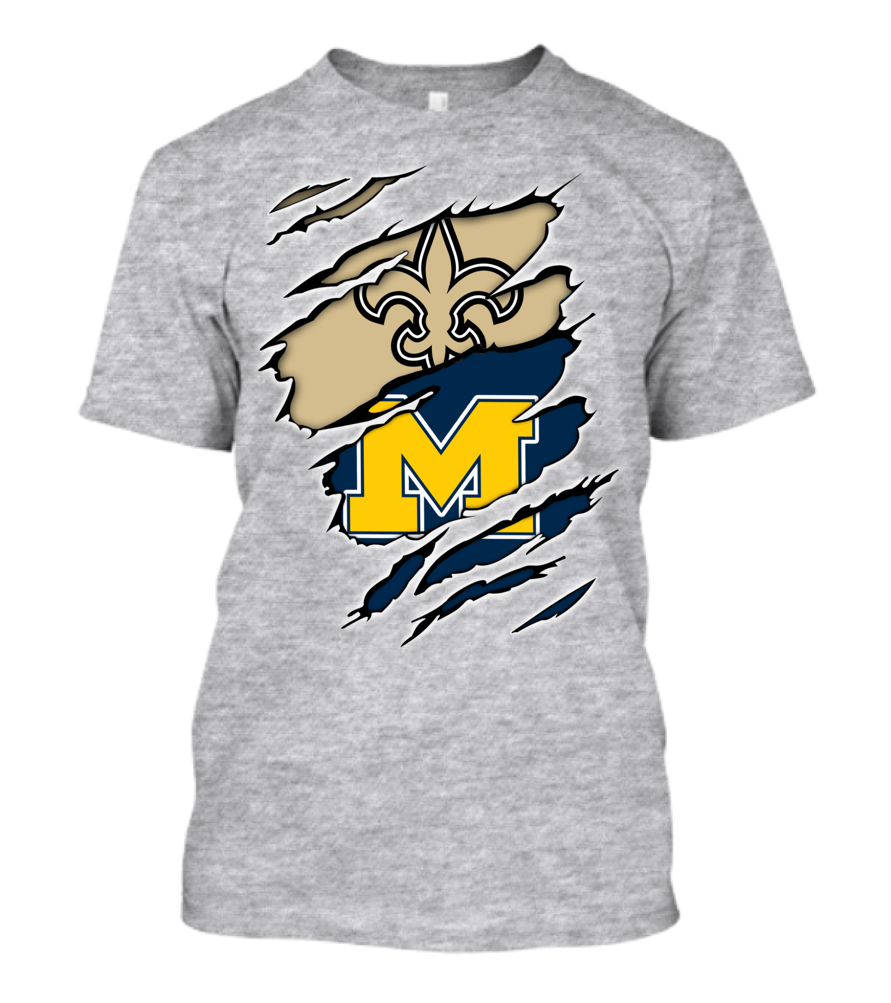 Michigan Saints Fleur-de-Lis Logo With Block M T-Shirt