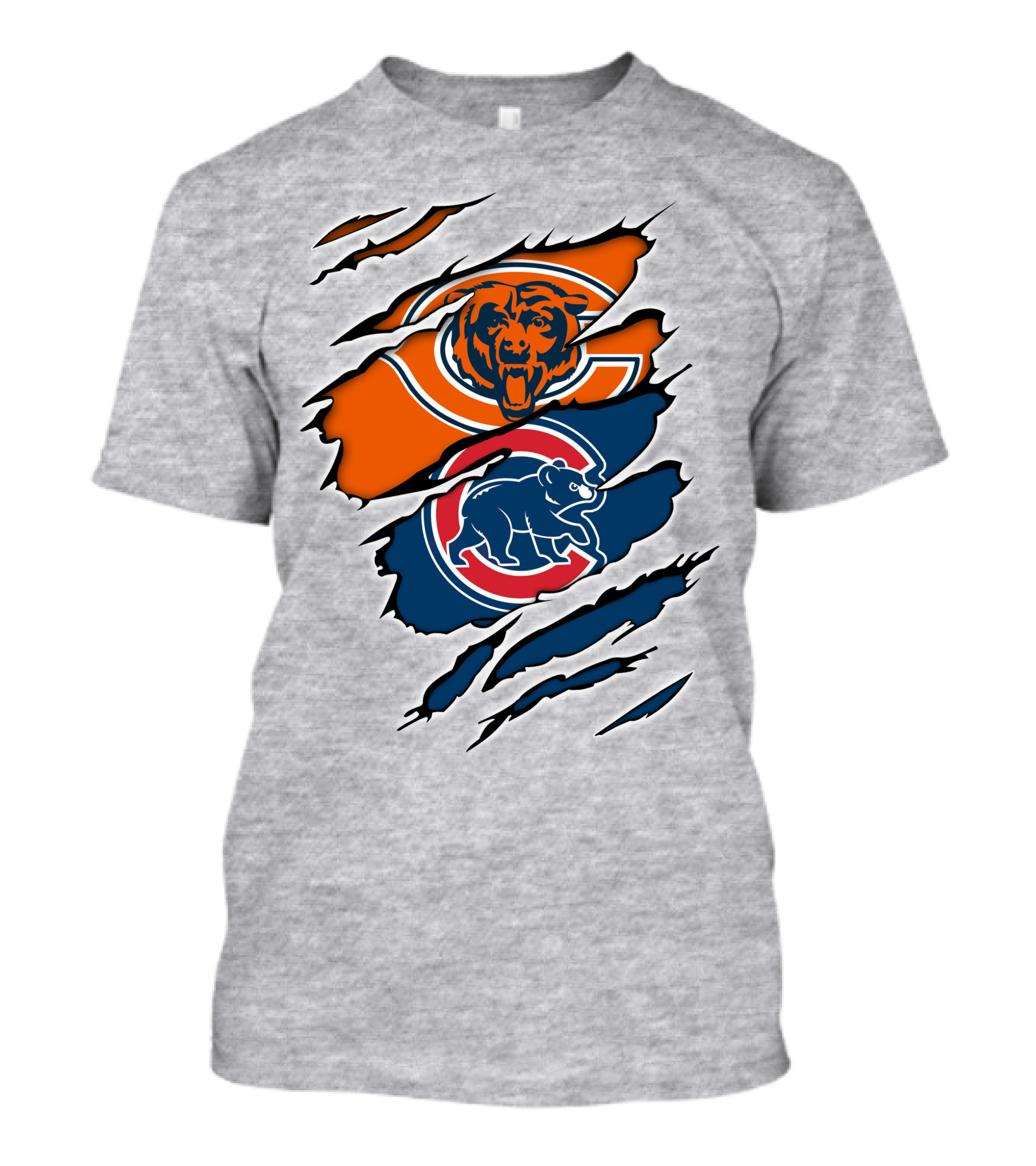 Chicago Bears Cubs Logo Scratch T-Shirt