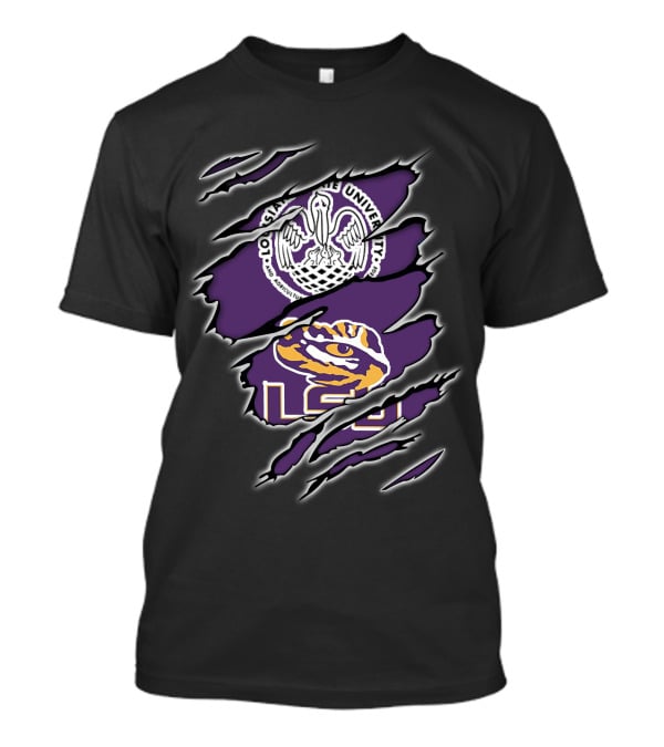 LSU Tigers Louisiana State University Logo Claw Marks T-Shirt