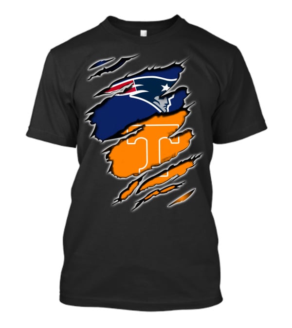 New England Patriots Tennessee Volunteers Ripped T-Shirt
