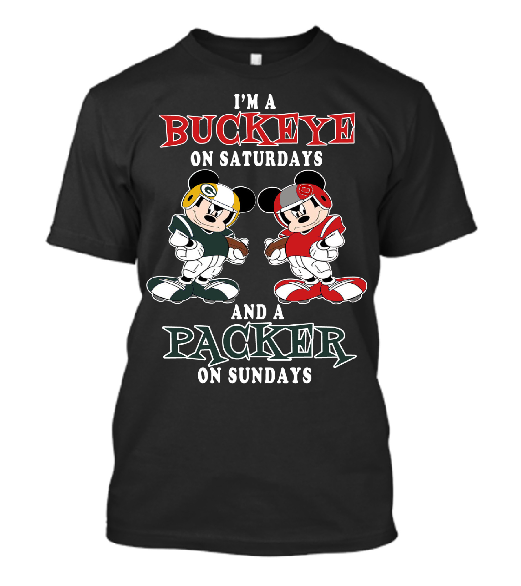 I'm A Buckeye On Saturdays And A Packer On Sundays T-Shirt