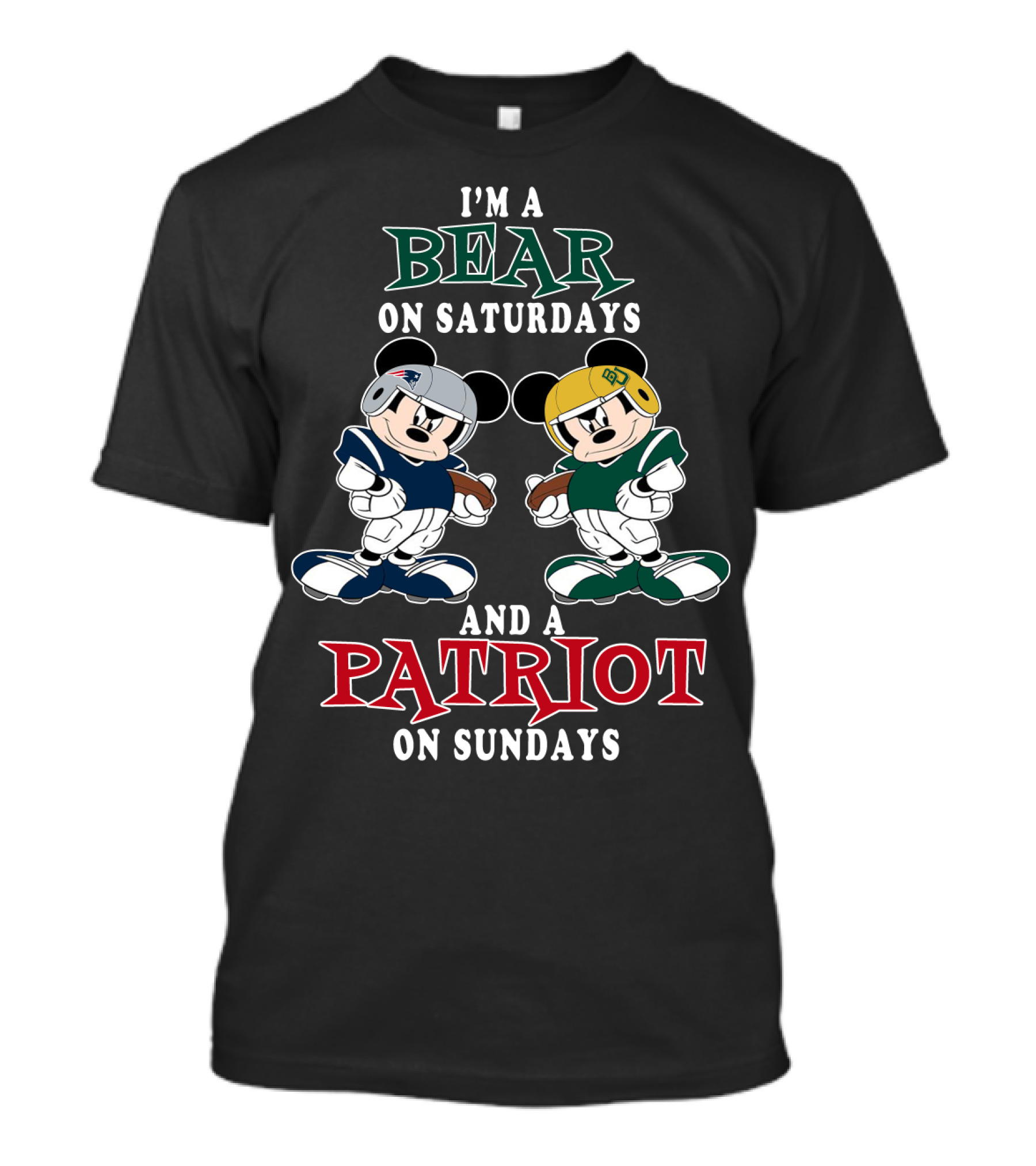 I'm A Bear On Saturdays And A Patriot On Sundays T-Shirt
