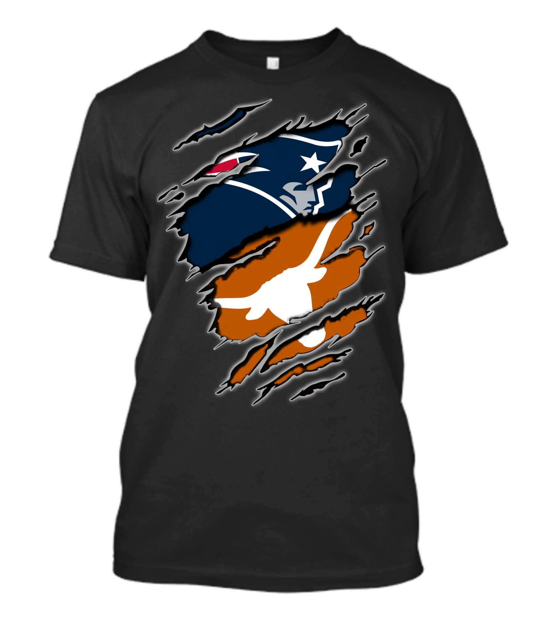 Patriots Longhorns Fusion Icon Split T-Shirt