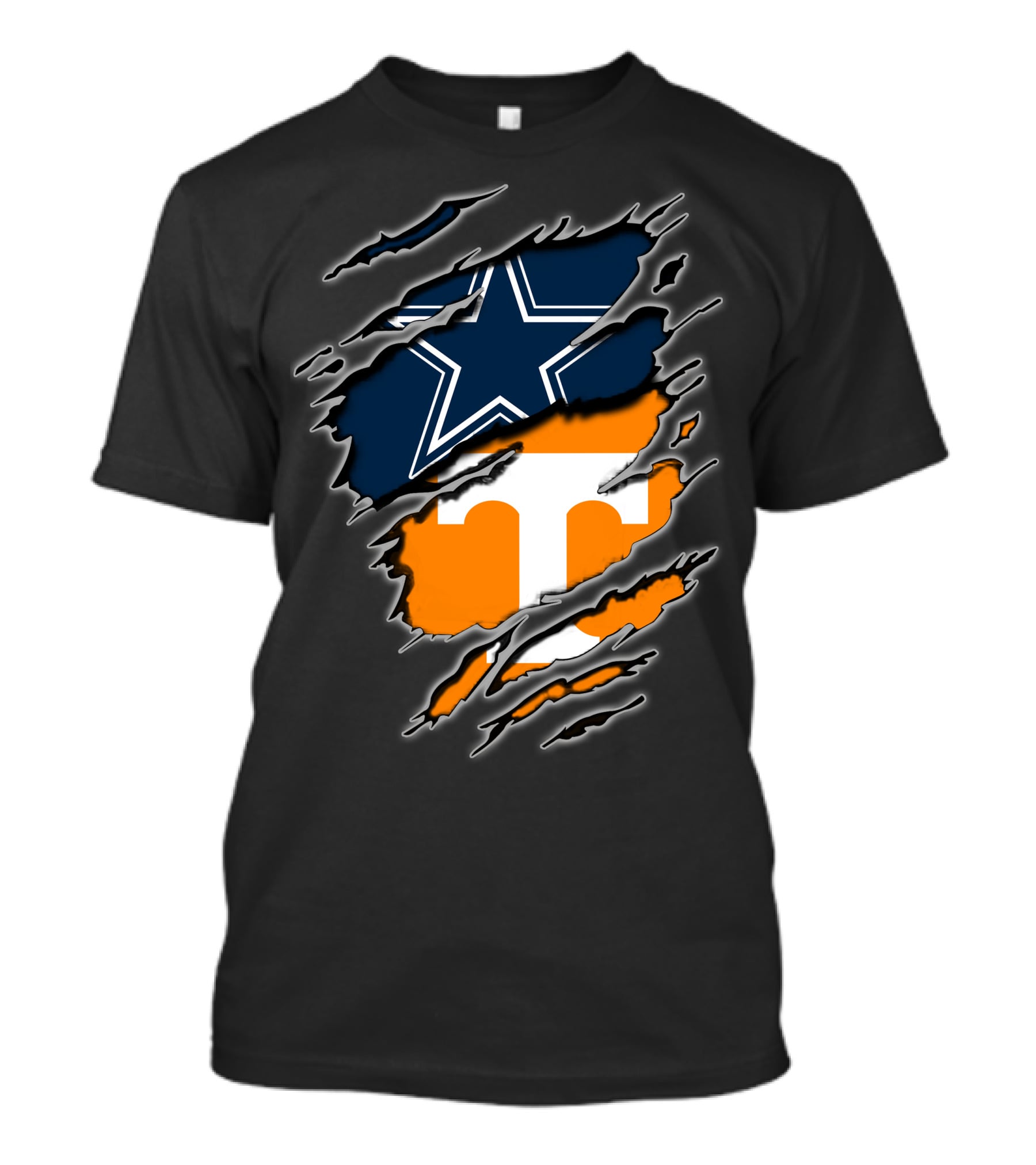 Cowboys Star And Tennessee T Logo Fusion T-Shirt