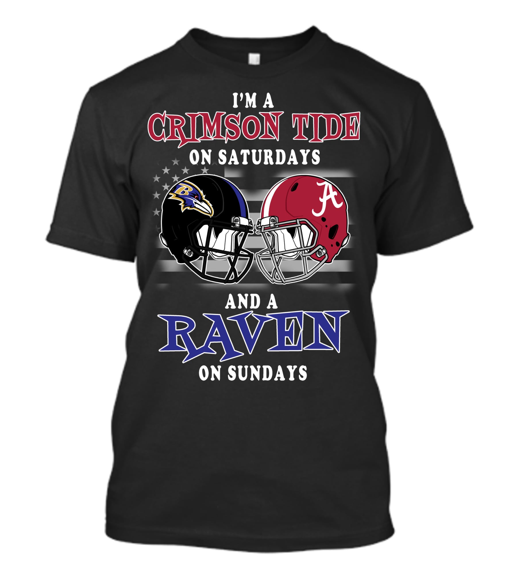 I'm A Crimson Tide On Saturdays And A Raven On Sundays T-Shirt
