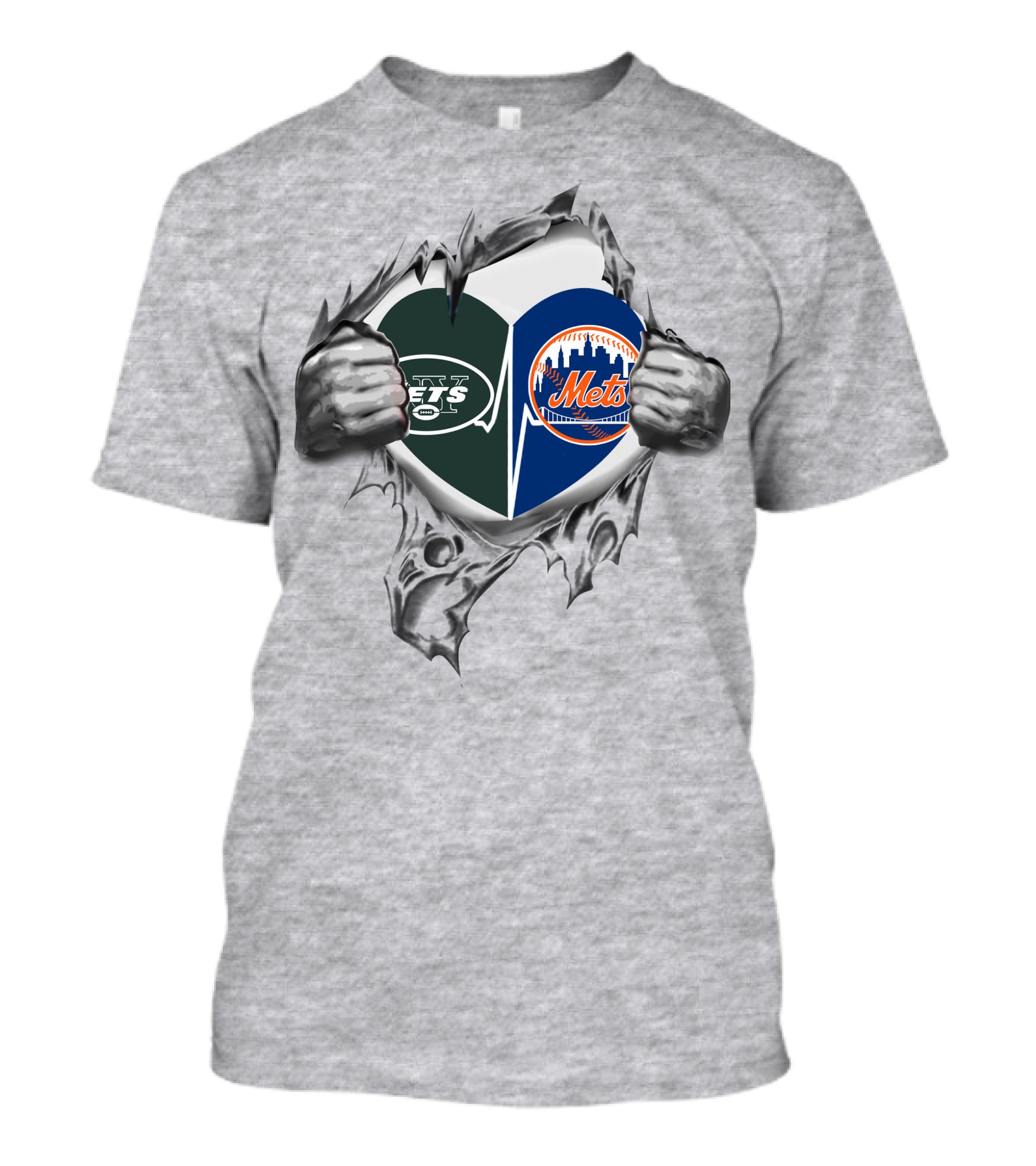 Jets Mets Heart Tornado Fan Passion T-Shirt
