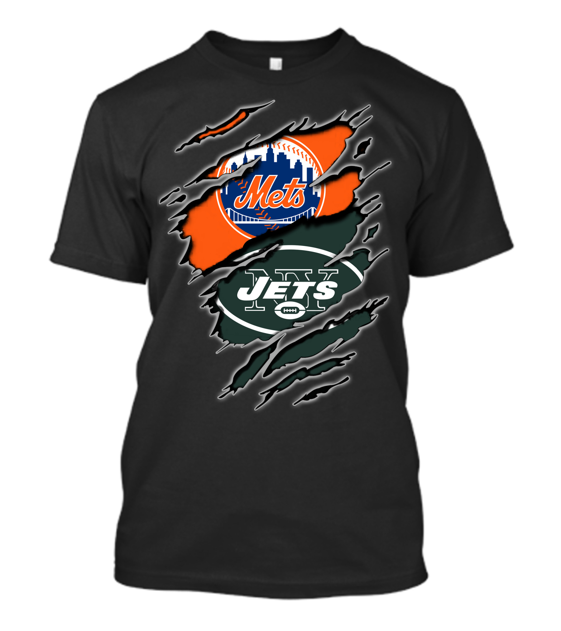 Mets Jets Double Team Fan Pride Mascot T-Shirt