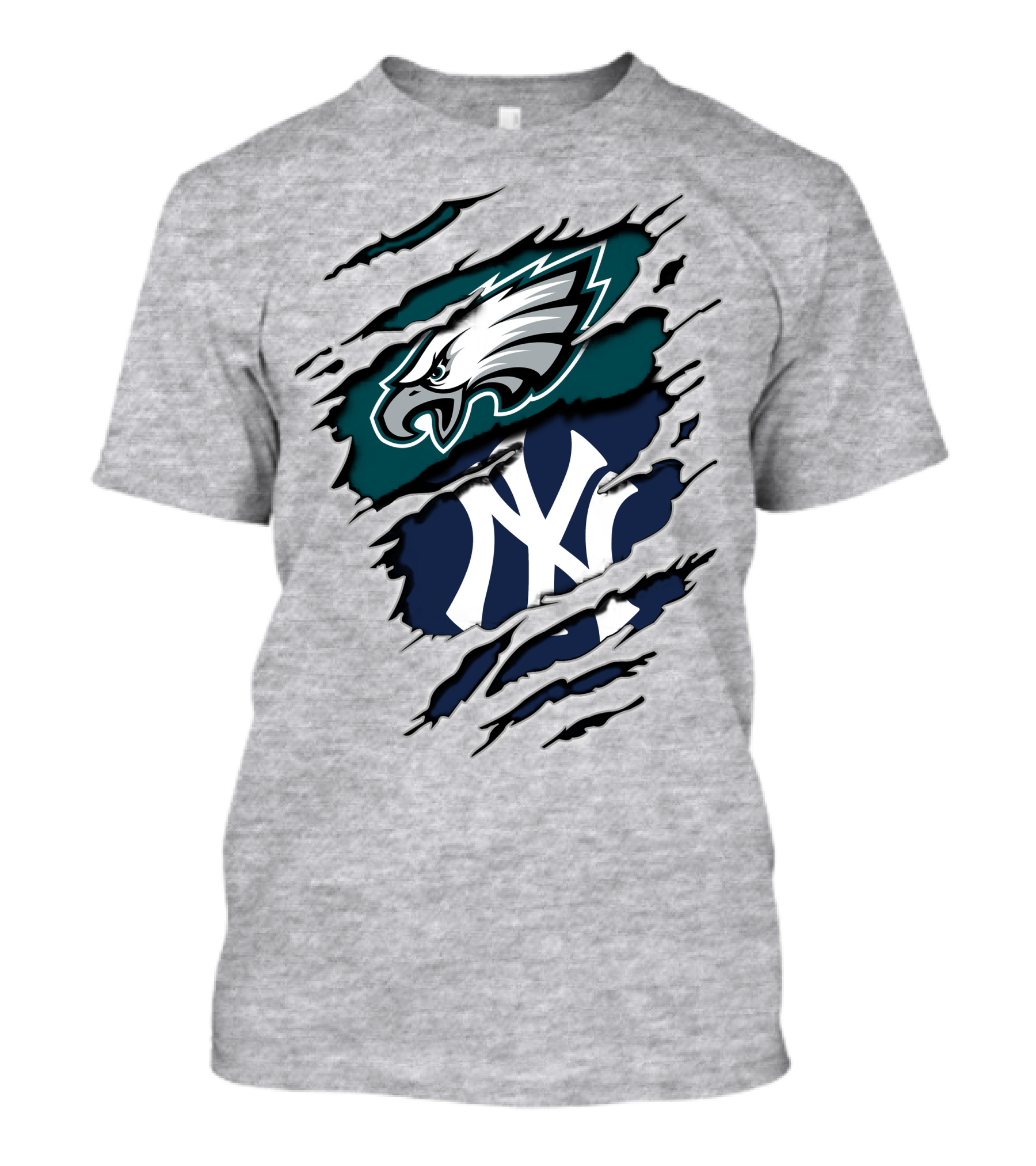 Philadelphia Eagles New York Yankees Fan Crossover T-Shirt