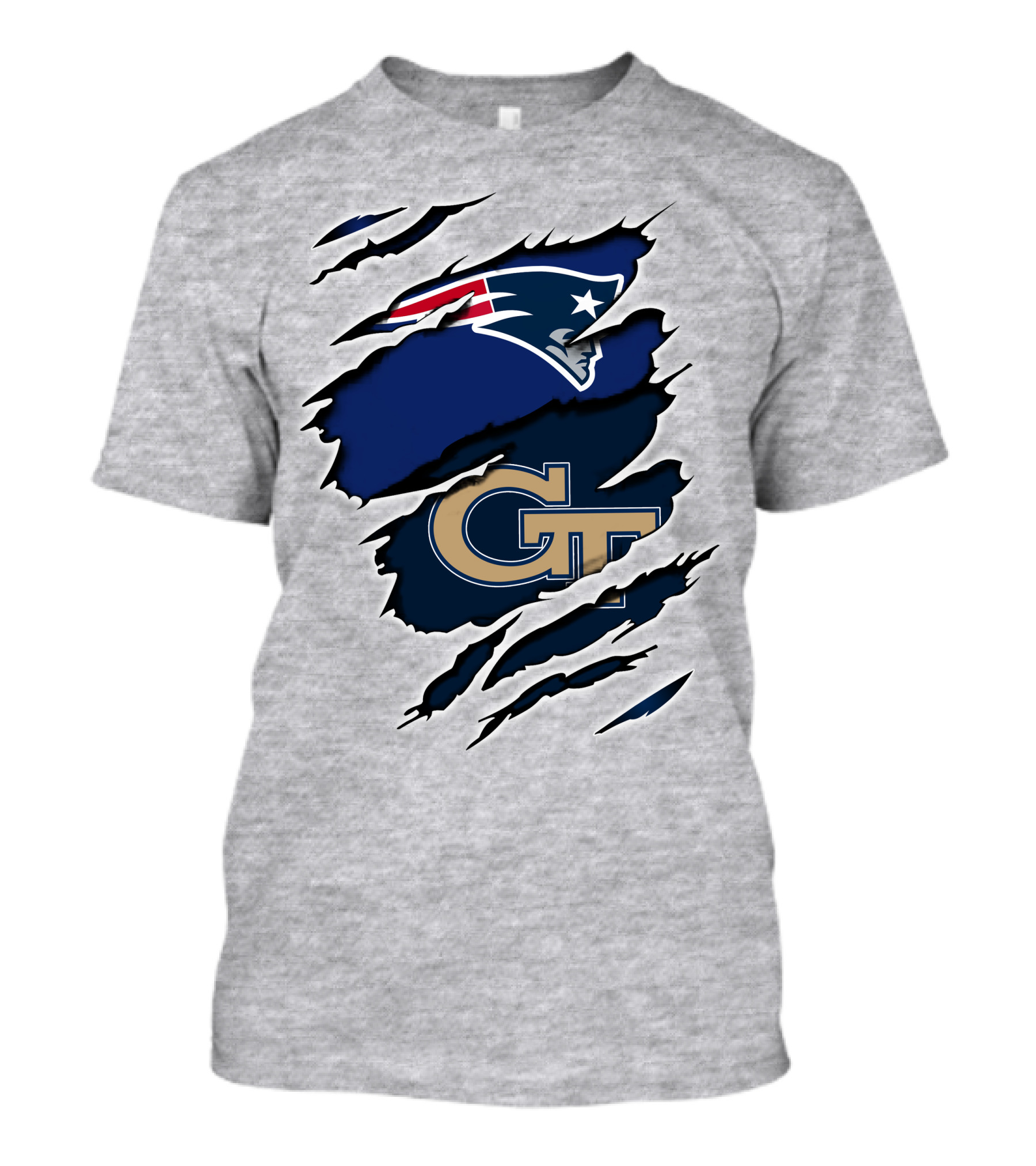 New England Patriots GT Tech Rip Claw Marks T-Shirt