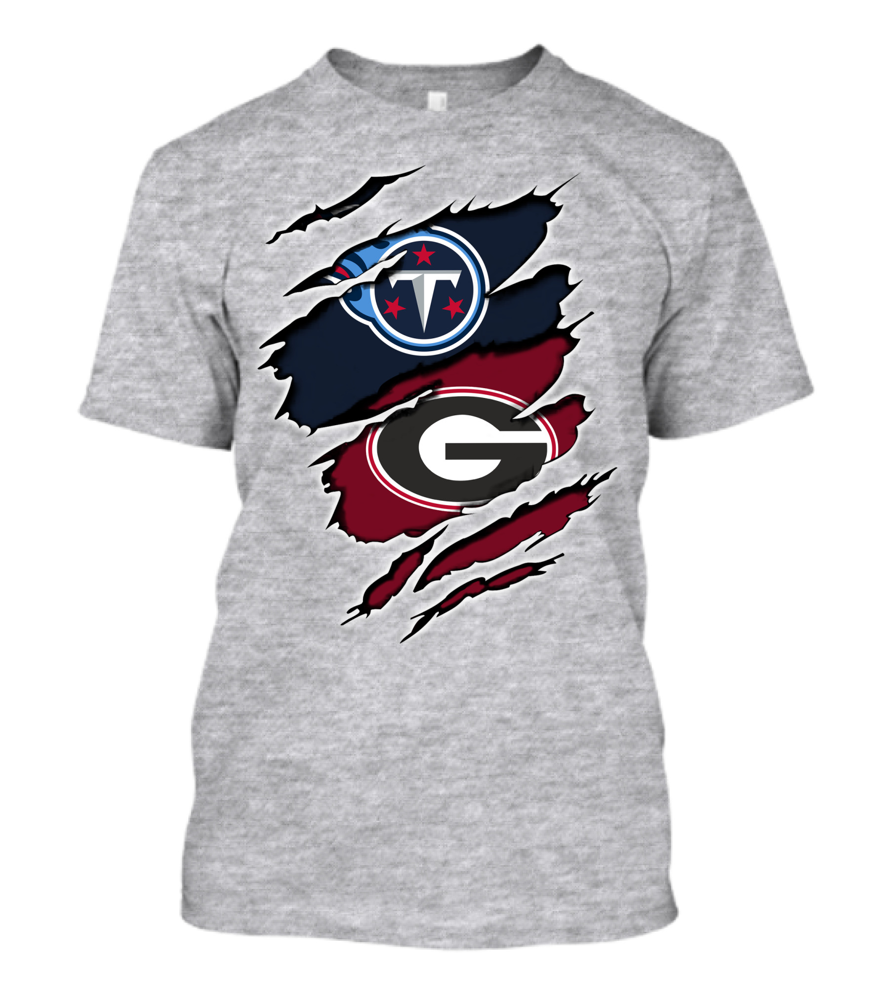 Tennessee Titans Georgia Bulldogs Claw Marks T-Shirt