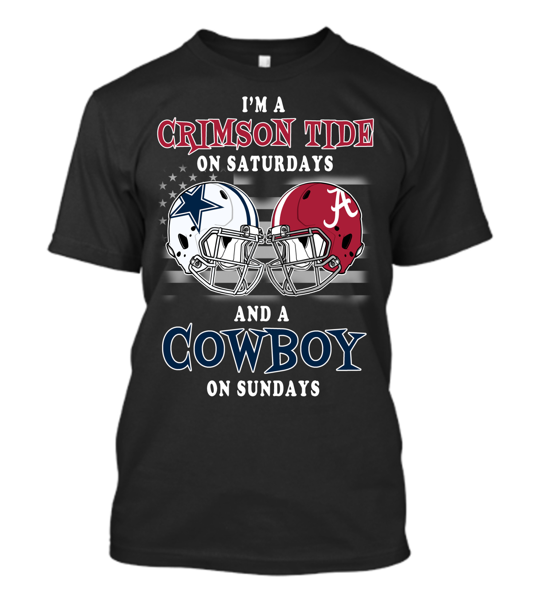 I'm A Crimson Tide On Saturdays And A Cowboy On Sundays T-Shirt
