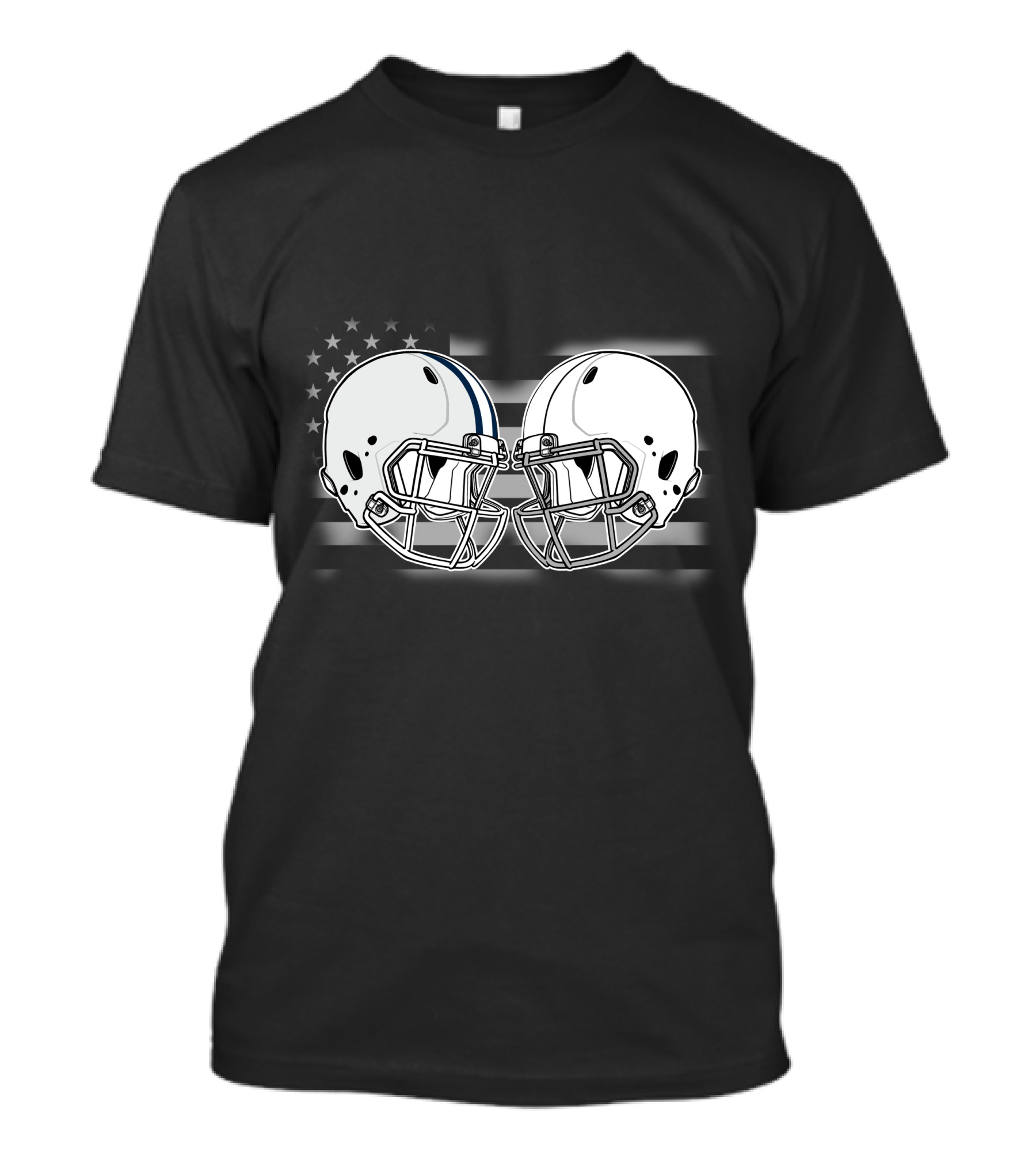 Cow Illini USA Flag Football Helmets T-Shirt