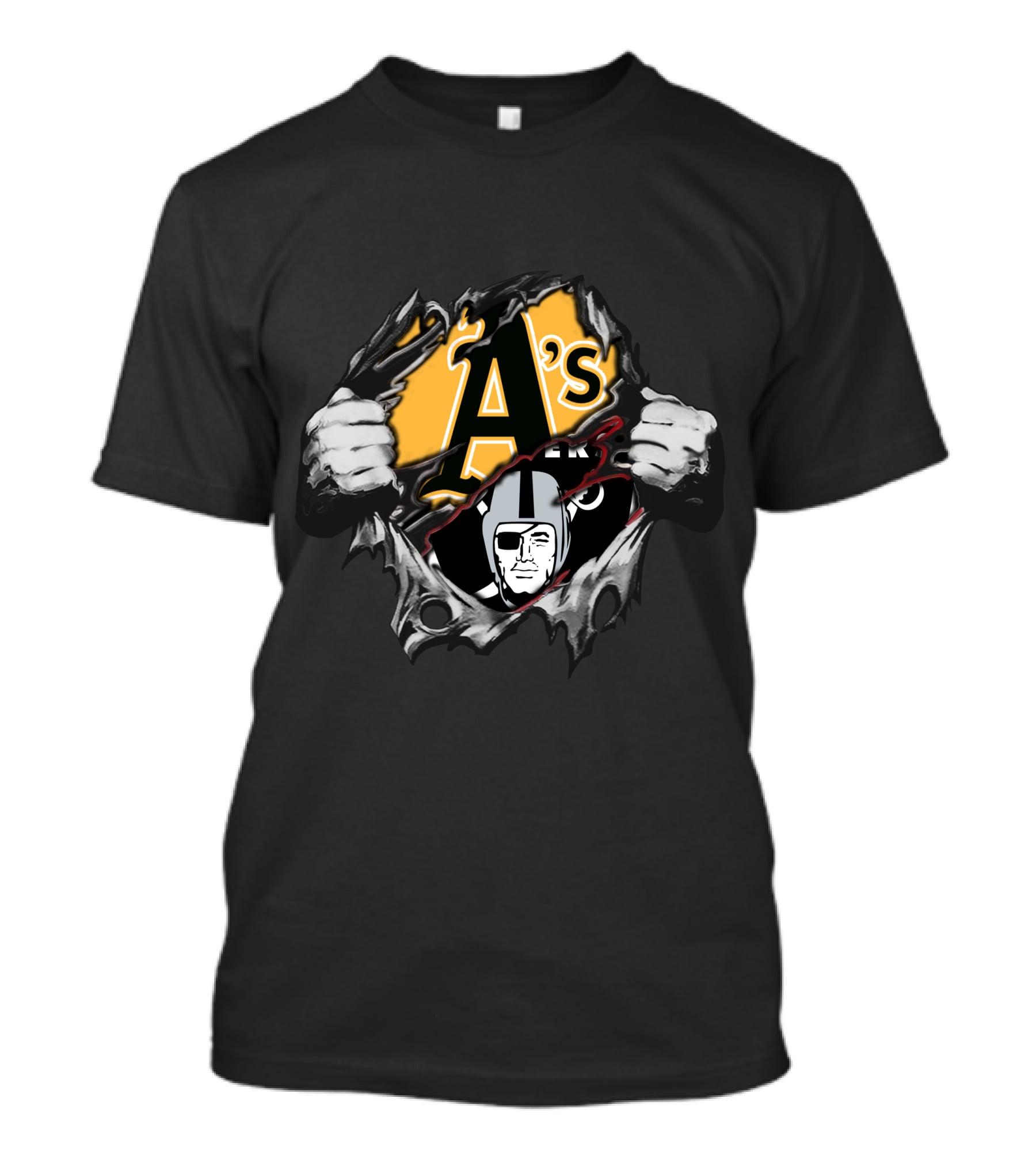 Raiders A's Fans Gear With Iconic Logos T-Shirt