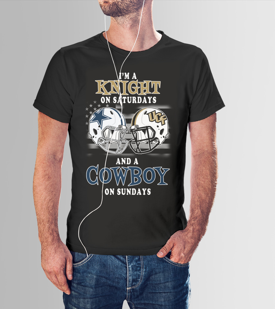 I'm A Knight On Saturdays And A Cowboy On Sundays UCF Helmet And Star T-Shirt
