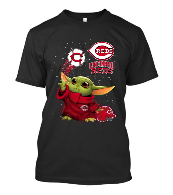 Baby Yoda Cincinnati Reds Baseball Star Wars Crossover T-Shirt