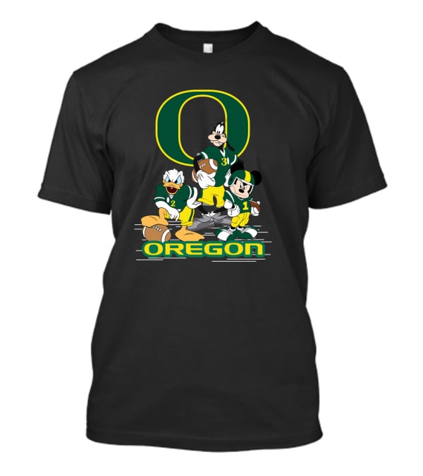Chtnca10025 Oregon Football Donald Duck Goofy Mickey Mouse T-Shirt