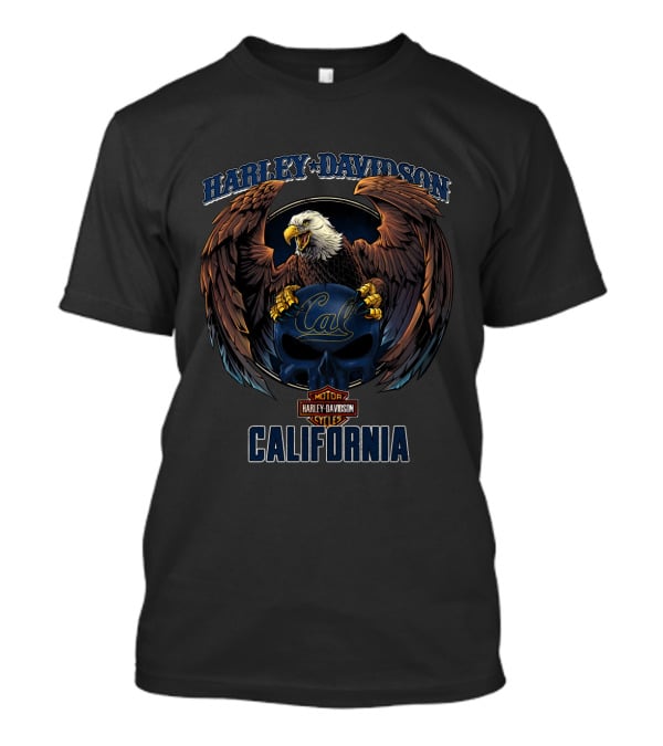 Harley Davidson California Golden Bears Cal Eagle Motorcycles T-Shirt