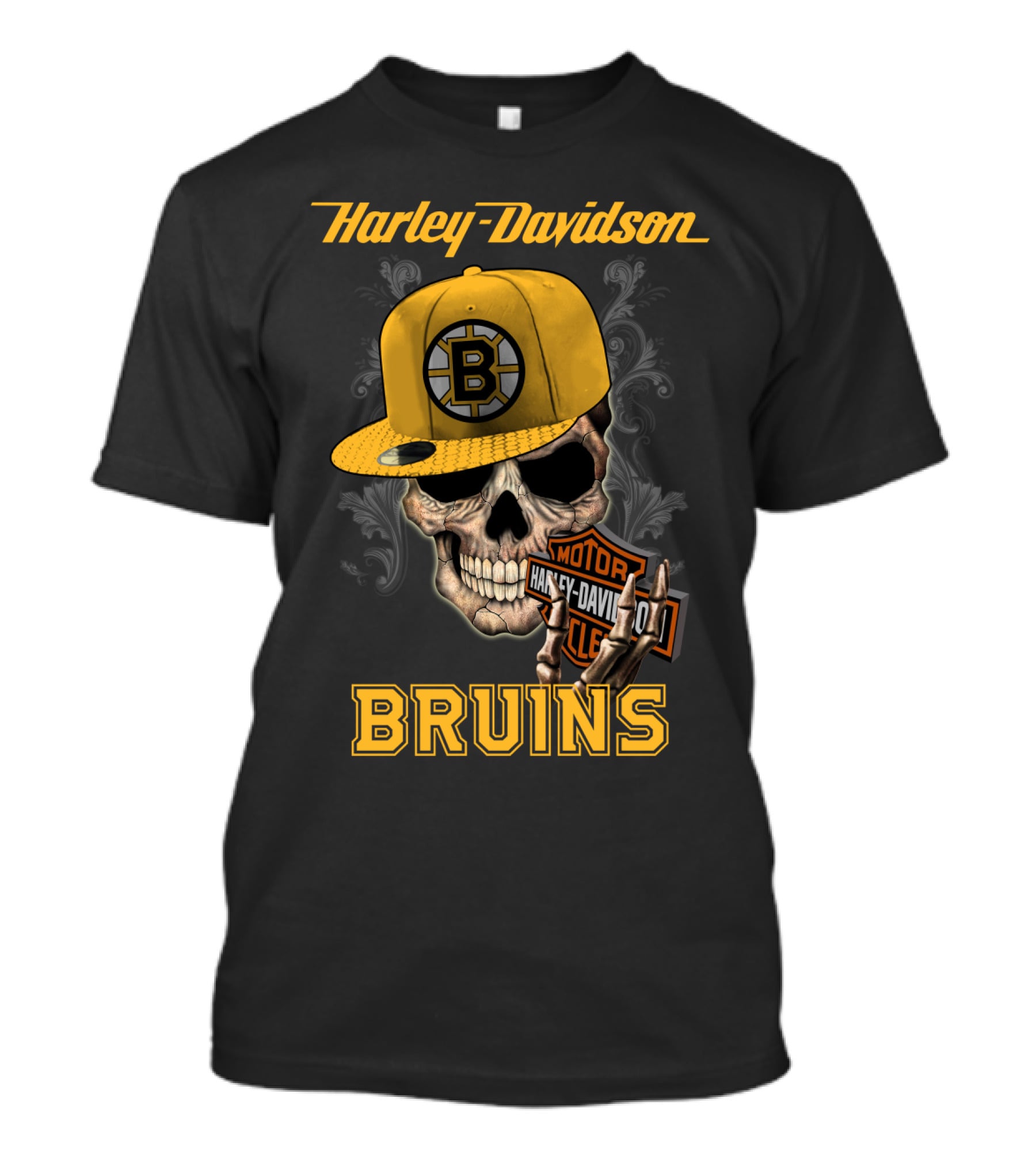Harley Davidson Skull Boston Bruins T-Shirt