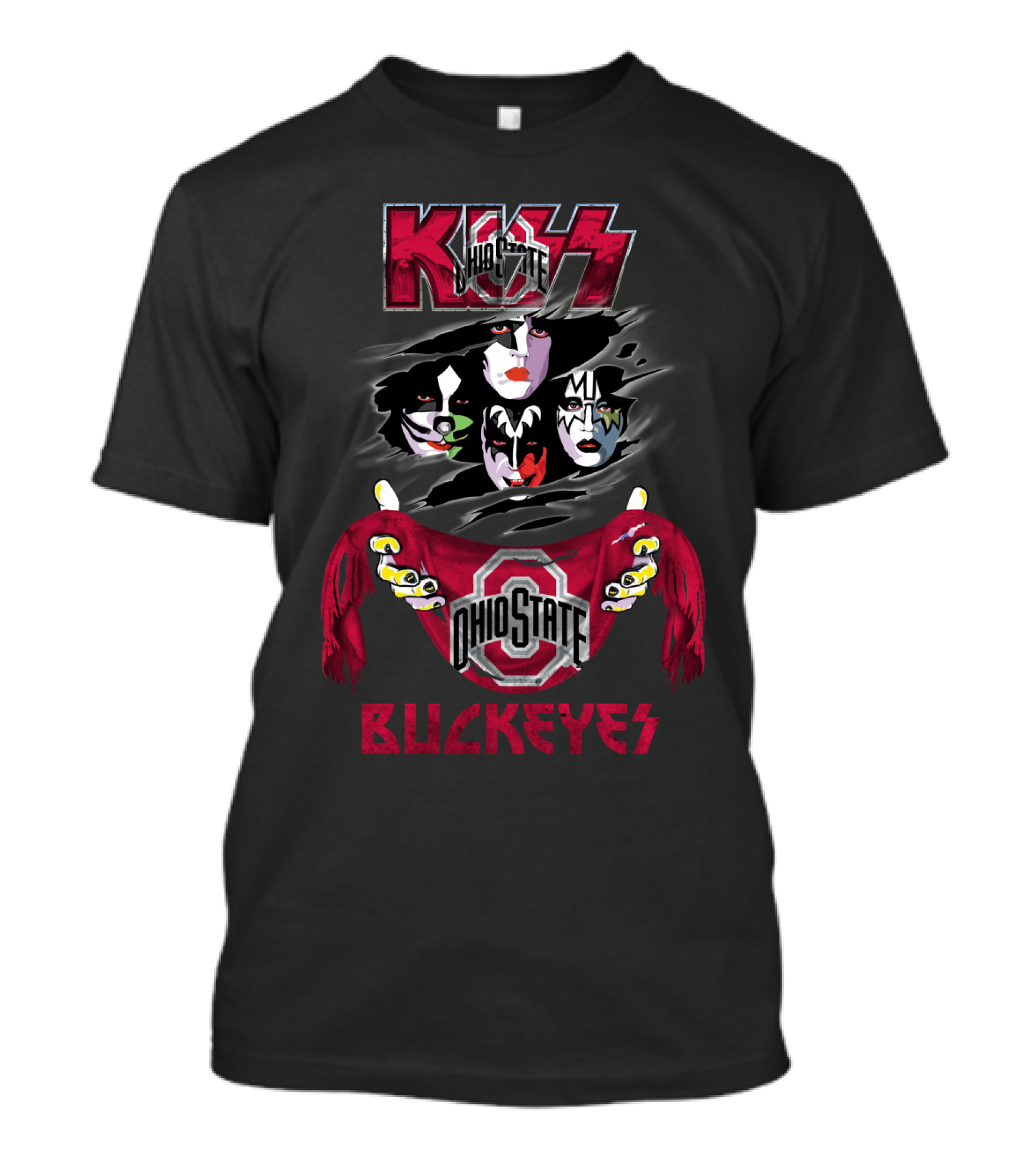 KISS Ohio State Buckeyes NCAA Band Collaboration T-Shirt