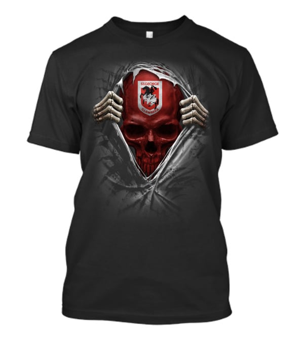 XA NRL St George Illawarra Dragons Skull T-Shirt