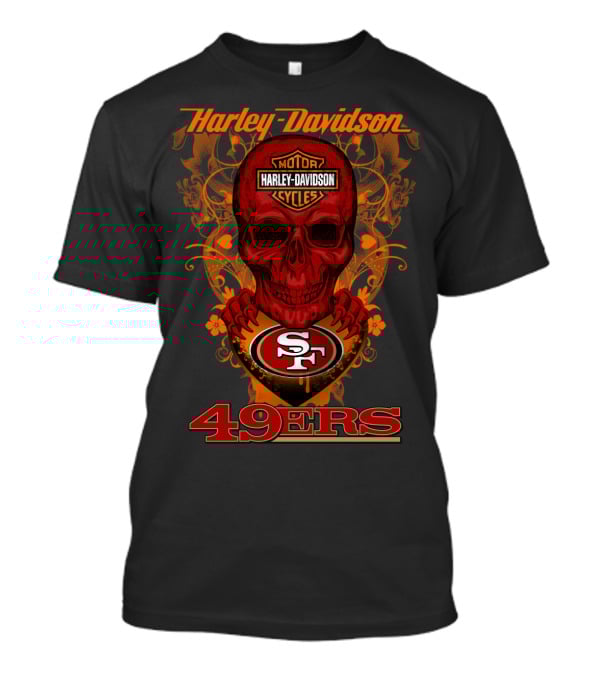 Harley Davidson San Francisco 49ers Skull T-Shirt