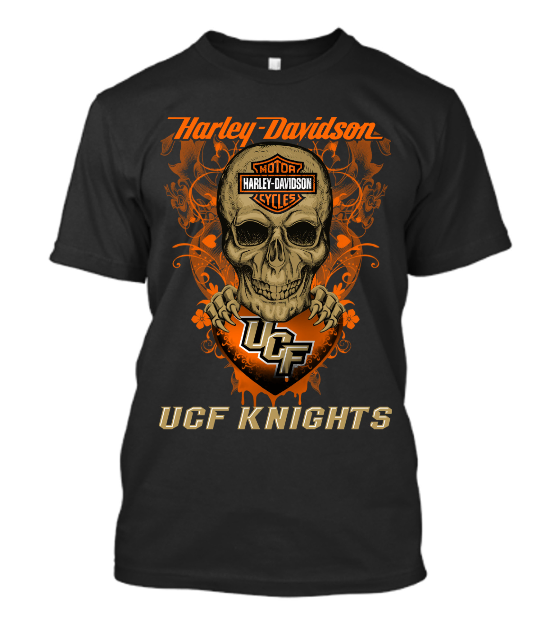 Harley Davidson Ucf Knights Skull T-Shirt