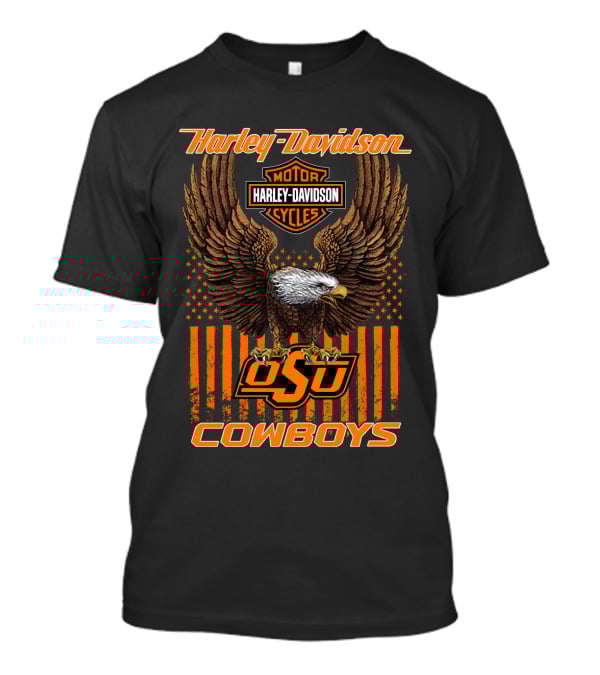 Harley Davidson Osu Cowboys Eagle T-Shirt