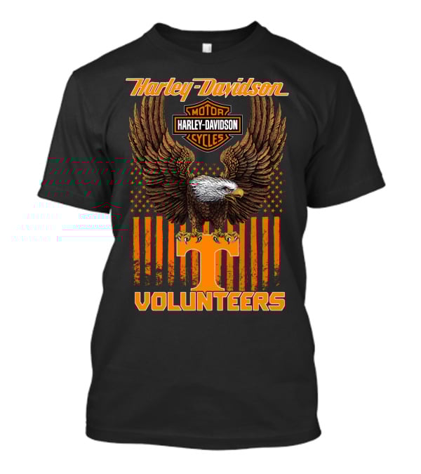 Harley Davidson Motor Cycles Tennessee Volunteers Eagle T-Shirt