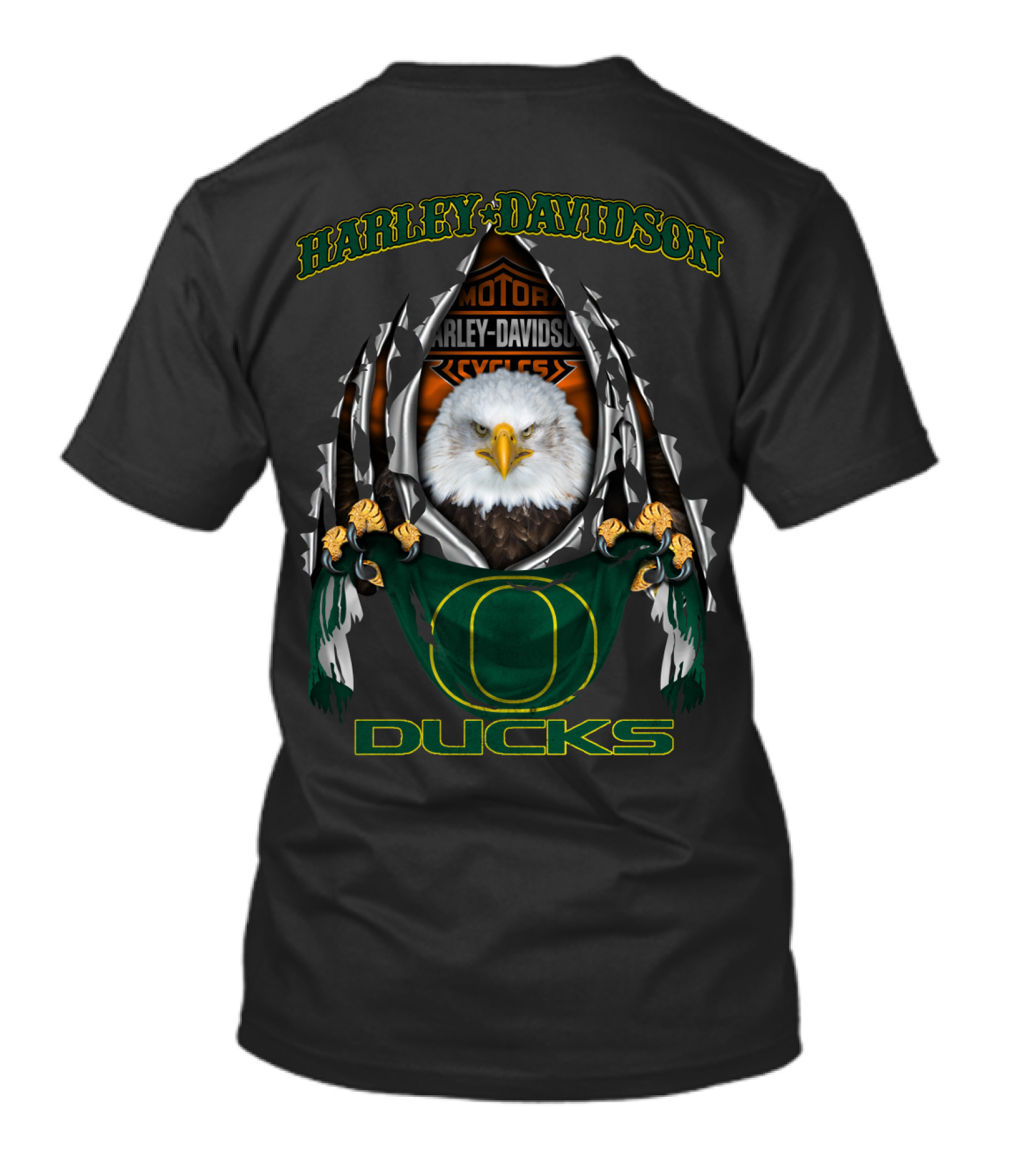 Harley Davidson Motorcycles Oregon Ducks Eagles T-Shirt