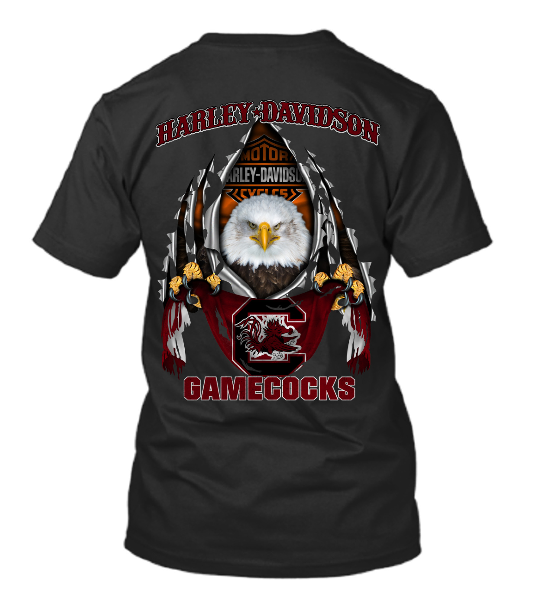 Harley Davidson South Carolina Gamecocks Eagle Motorcycles T-Shirt
