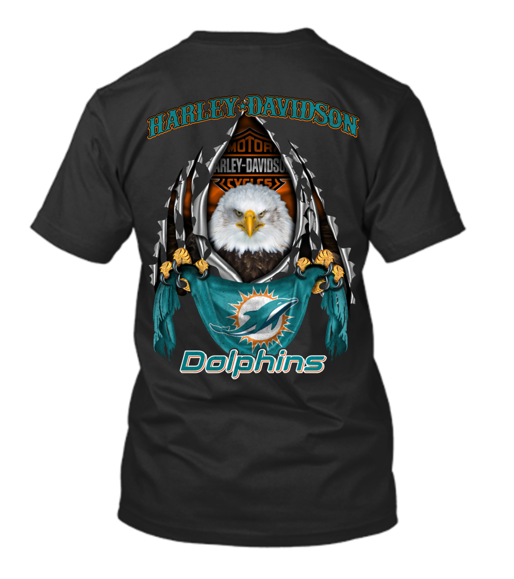 Harley Davidson Motor Cycles Dolphins Miami Nfl 03.31 T-Shirt