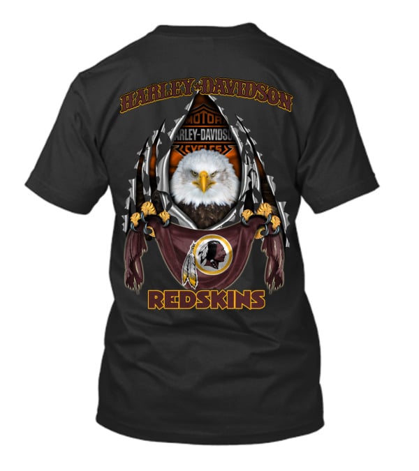 Harley Davidson Motor Cycles Redskins Eagle T-Shirt