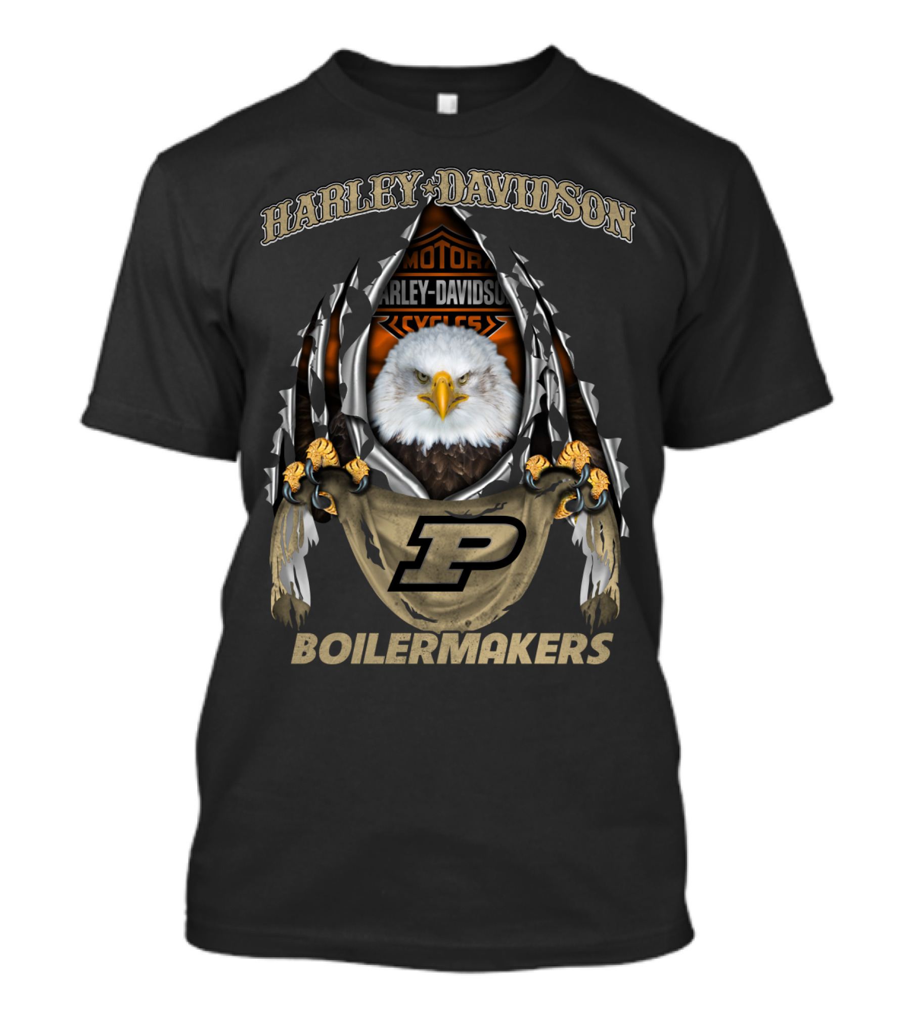 Harley Davidson Boilermakers Purdue P Eagle T-Shirt