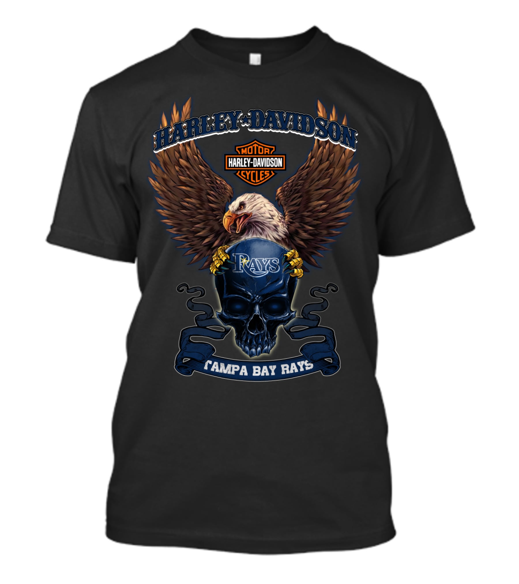Harley Davidson Tampa Bay Rays Motor Cycles T-Shirt