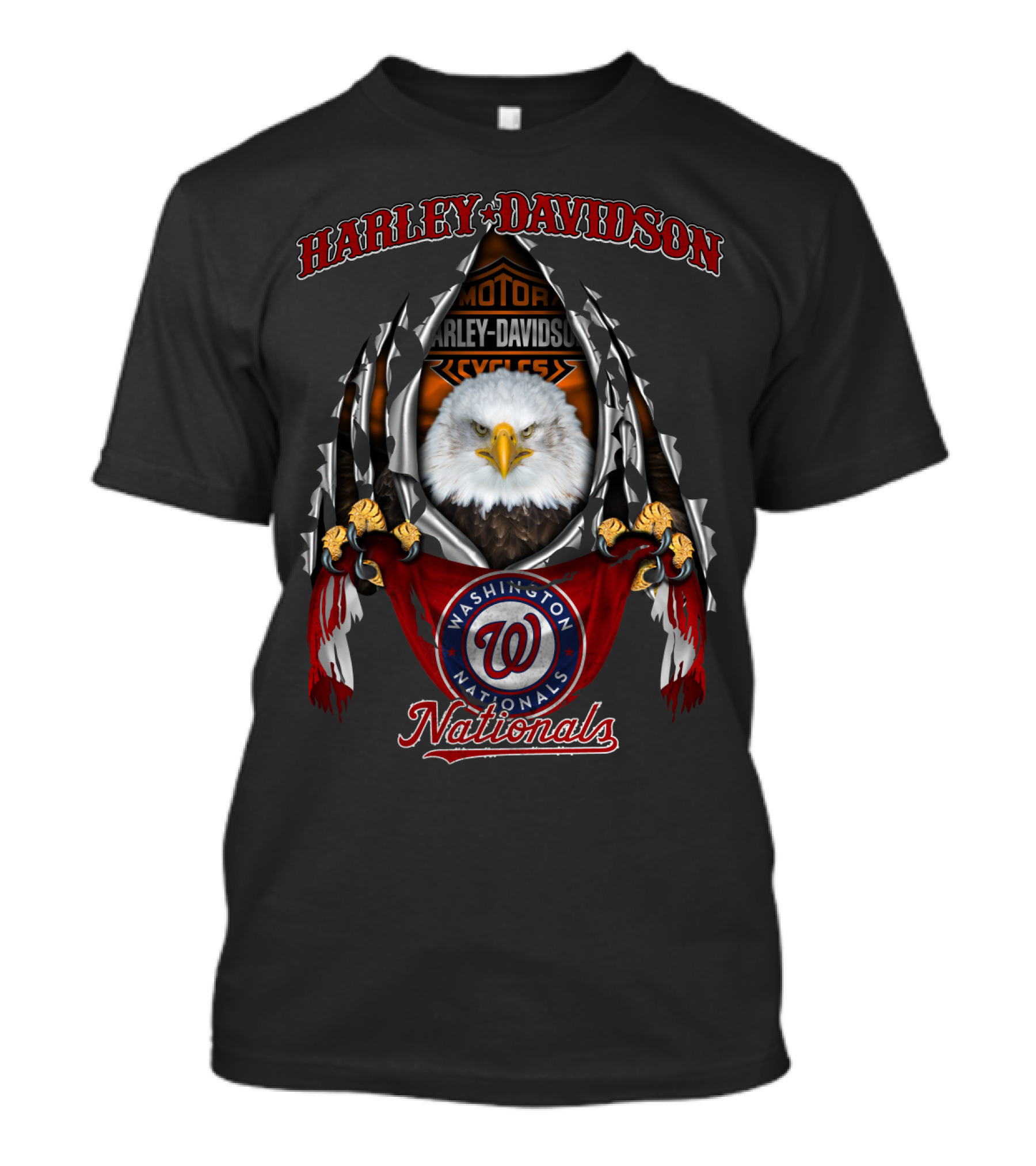 Harley Davidson Washington Nationals Bald Eagle T-Shirt