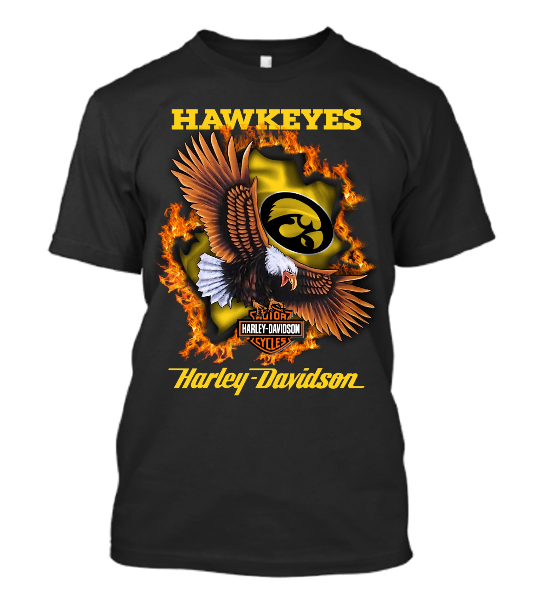 Hawkeyes Harley Davidson Cycles Hd Ncaa 04.08 Iowa Hawkeyes T-Shirt