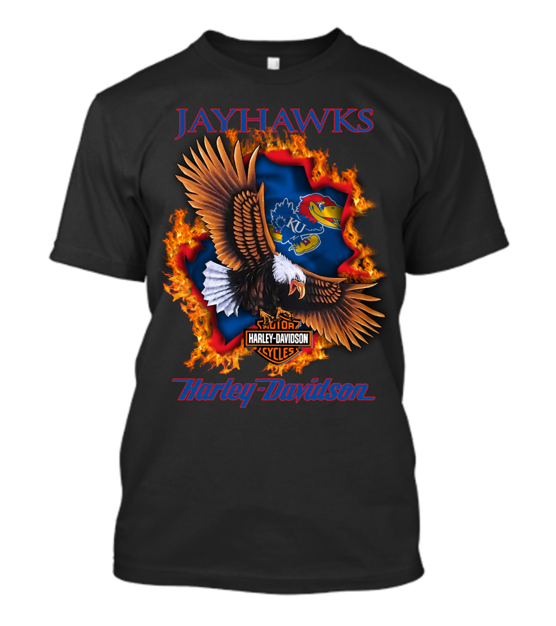 Jayhawks Harley Davidson Ncaa Kansas 04 Kansas Jayhawks T-Shirt
