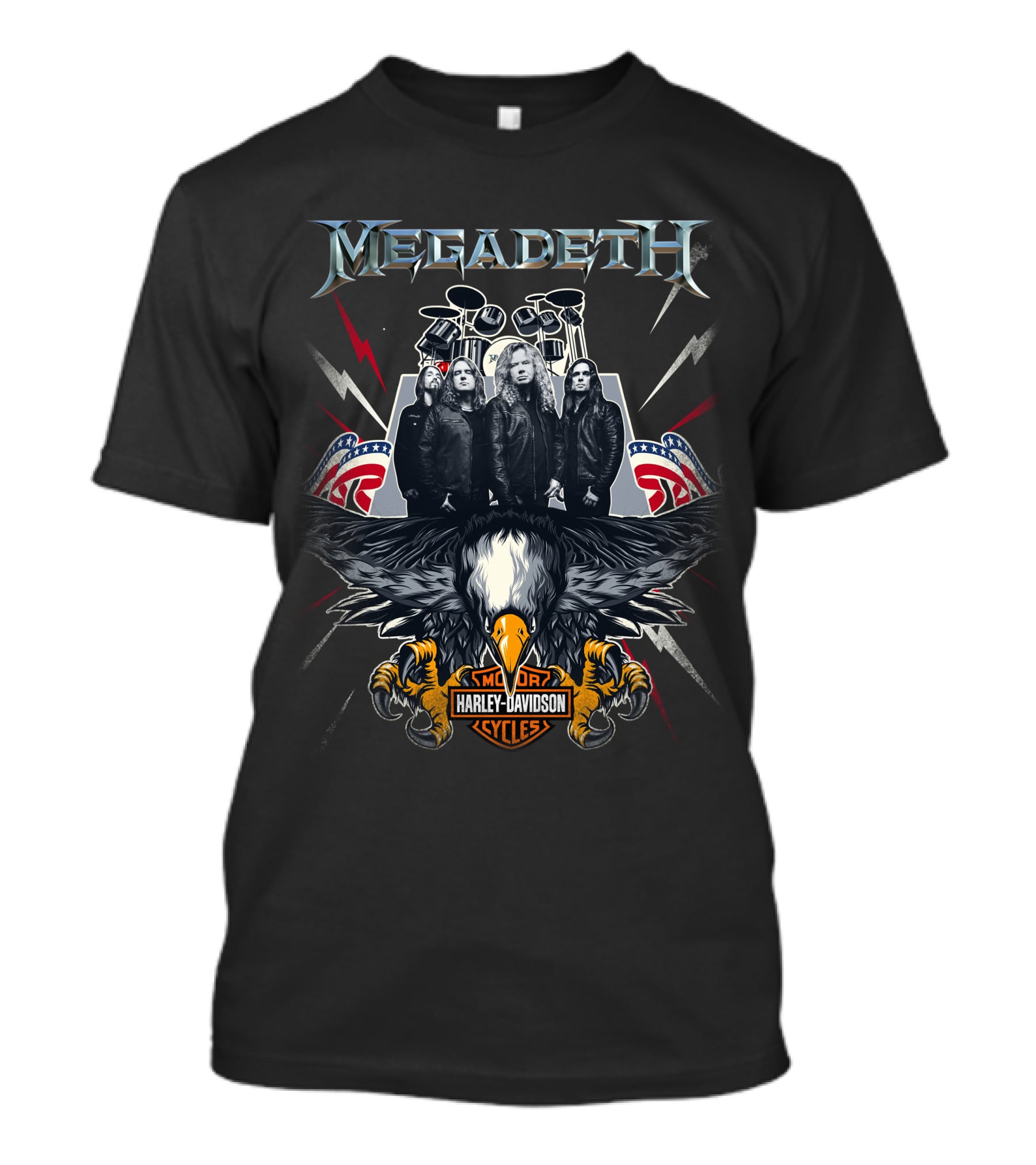 Megadeth Harley Davidson Cycles Band T-Shirt