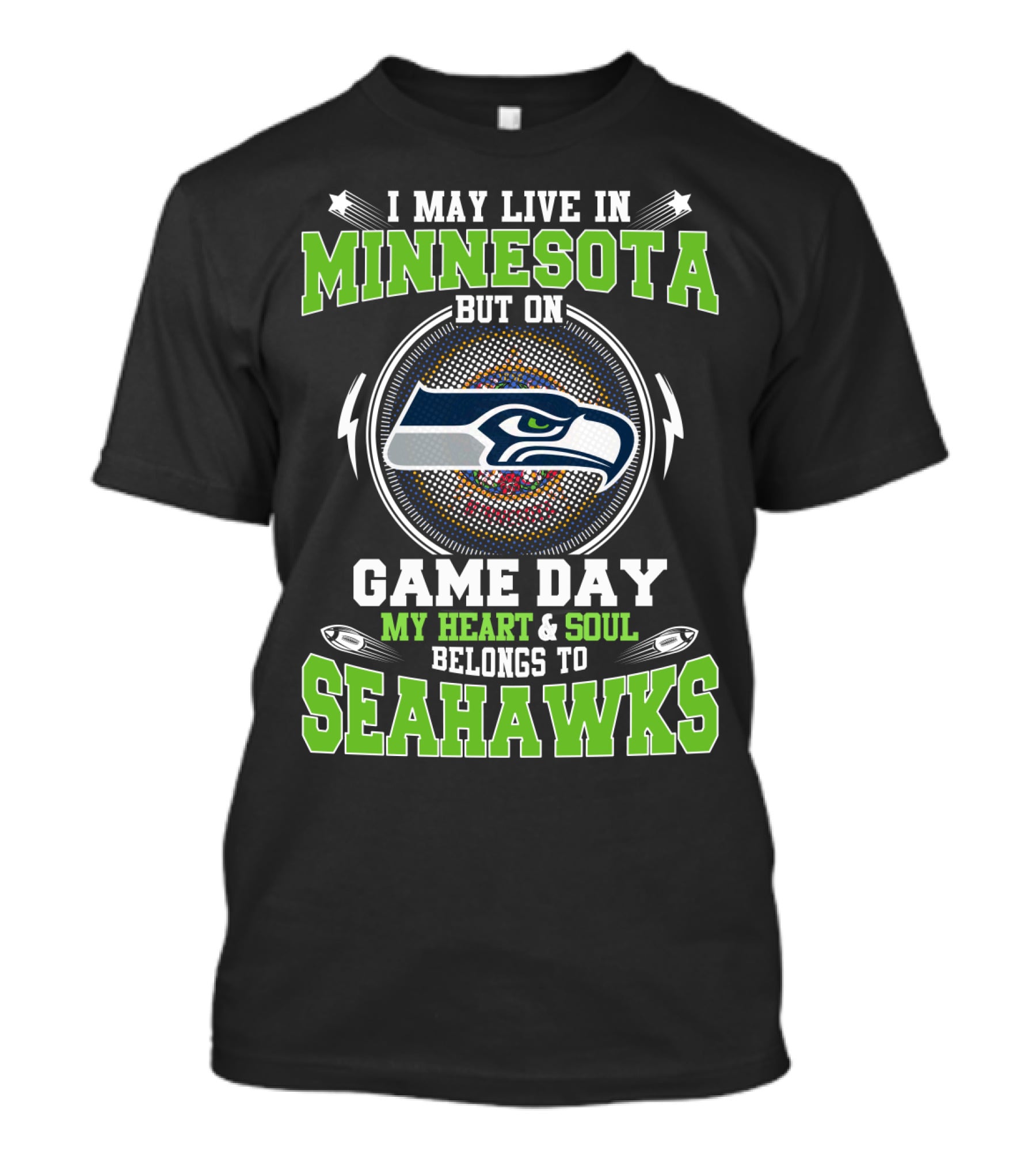 Minnesota Game Day Heart Soul Seahawks T-Shirt