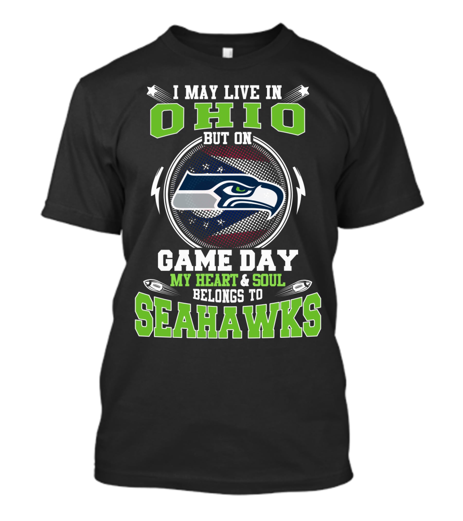 Ohio Resident Game Day Heart And Soul For Seahawks T-Shirt