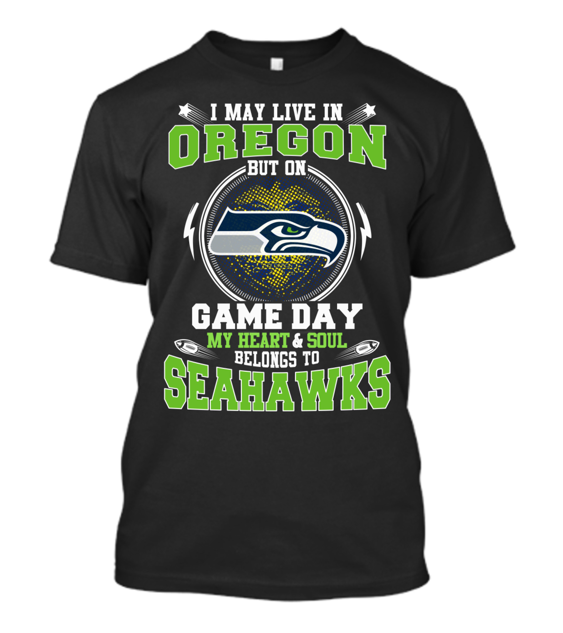 Oregon Residents Seattle Seahawks Game Day Heart And Soul Fan Pride T-Shirt