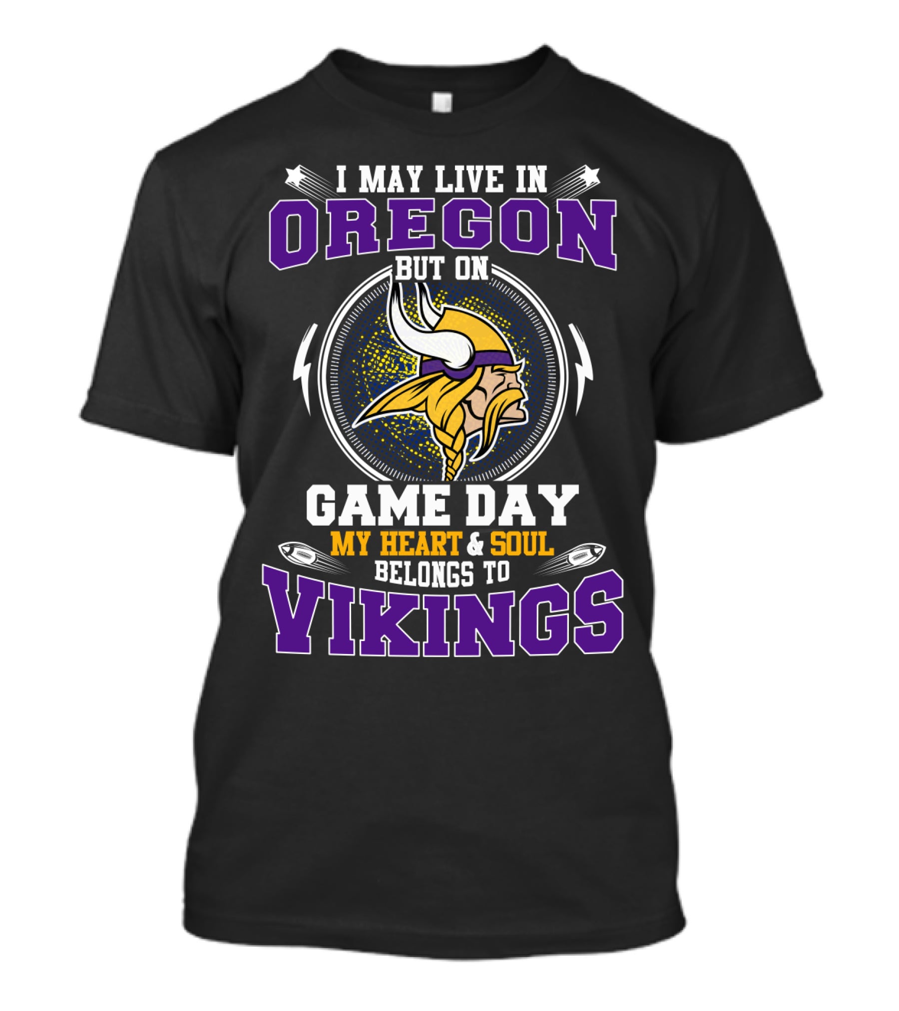 Oregon Vikings Game Day My Heart And Soul Belongs To Vikings T-Shirt