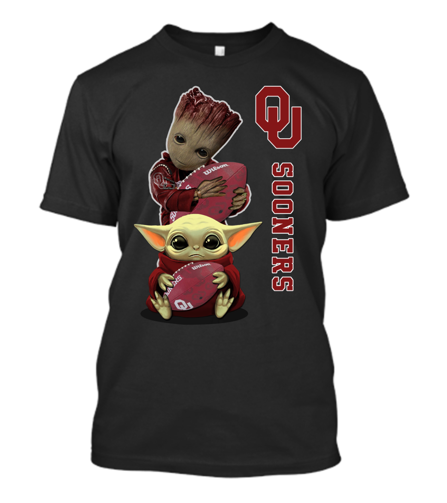 Ou Sooners Ncaa Football Groot Baby Yoda T-Shirt