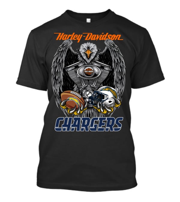 Harley Davidson Chargers Nfl Lac Football T-Shirt