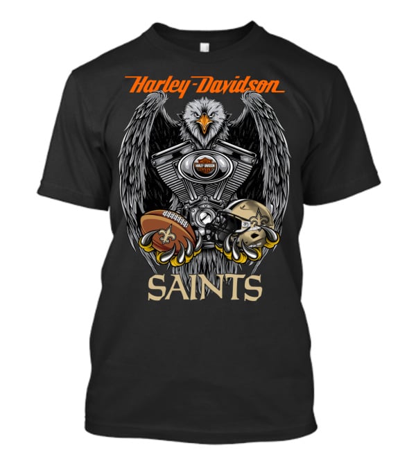 Harley Davidson Saints Nfl New Orleans Symbolic T-Shirt