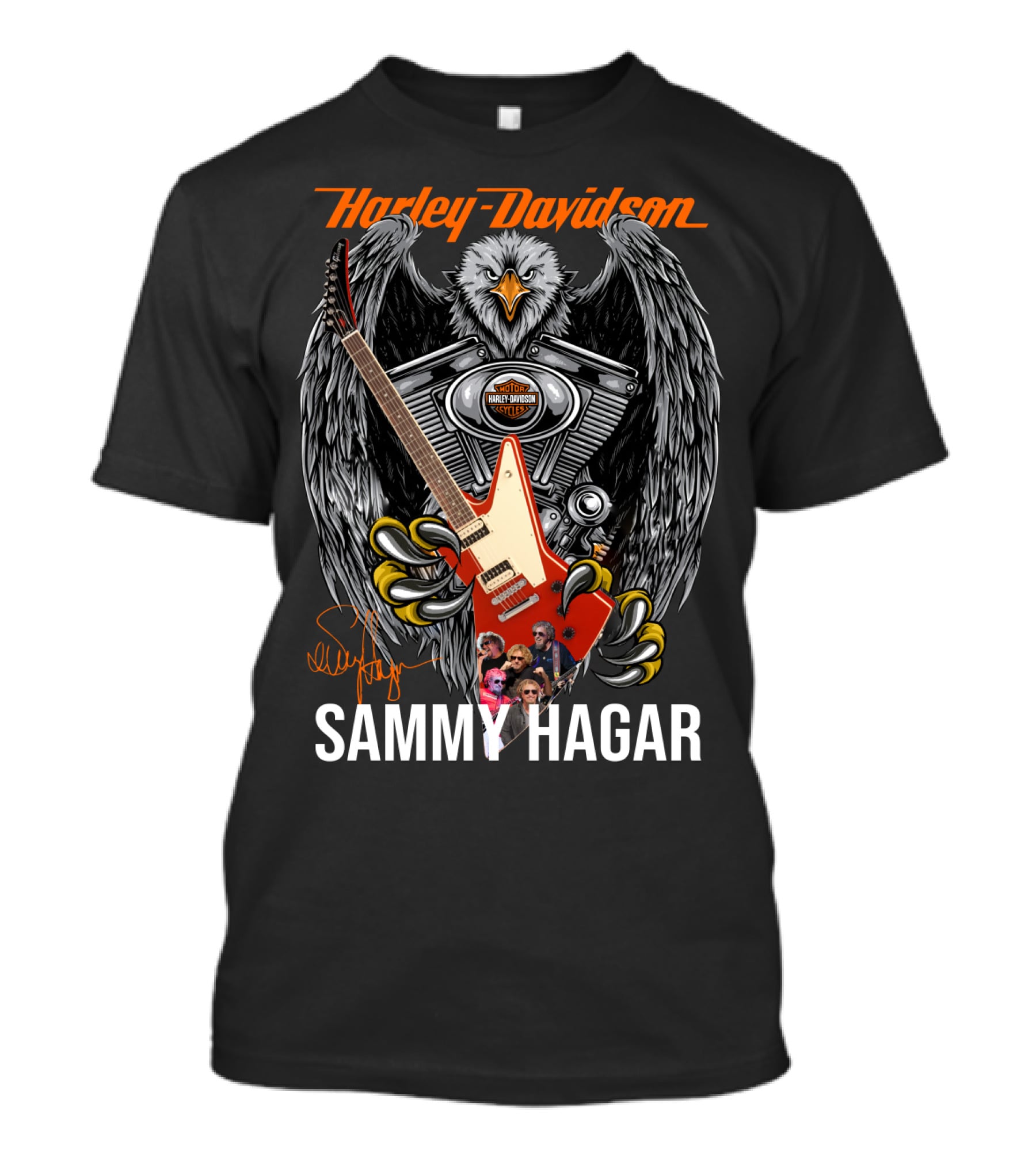 Harley Davidson Sammy Hagar 46 Eagle Guitar T-Shirt